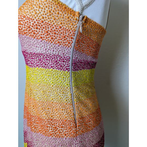Show Me Your Mumu Clarissa Fiesta Sunset Stripe Mini Dress Women Size XS Hoco - Picture 4 of 15
